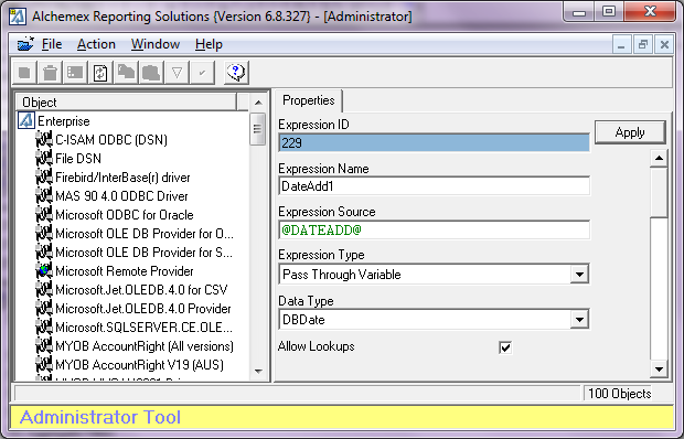 Adding a Lookup to a Pass Through Variable | Sage Intelligence